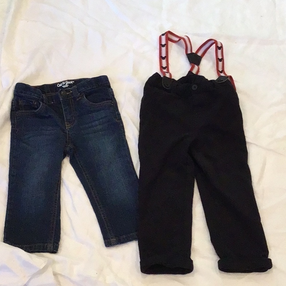 Set of 2 Pairs of Toddler Pants Size 18 Months Cat and Jack Disney